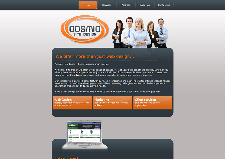 Professional Web Design - CosmicSiteDesign.com